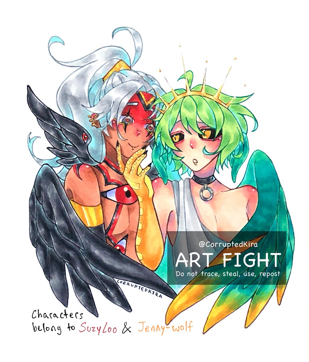 CorruptedKira's tweet photo. Last attacks  
Had to rush them so I could get good photos when there was still good lighting

#artfight #artfight2026ㅤ https://t.co/EVG5zZVi7m