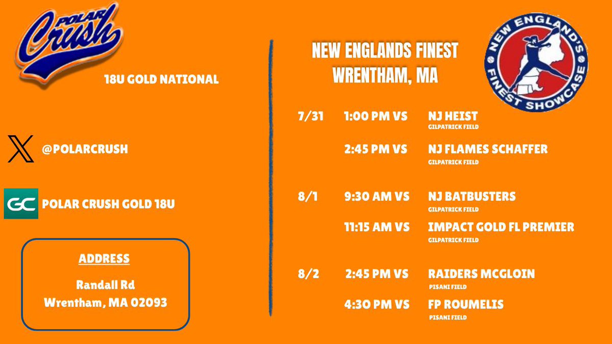 ggillette2028's tweet photo. ��LAST TOURNEY OF THE SEASON🚨
Come check us out!! 
@PolarCrush @CoachWhitSB https://t.co/bylu4HD8pC