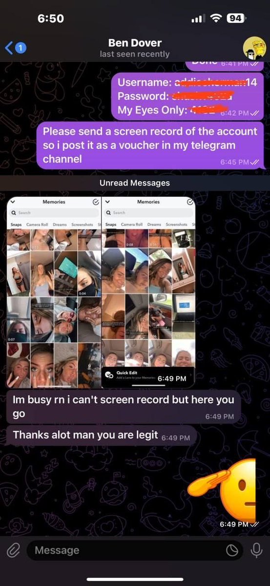 hmyraa09's tweet photo. Hides chat on Snapchat get access to chats on snap account without trace 
#femboy #wankchat #goonfuel https://t.co/txPhjkYKbq