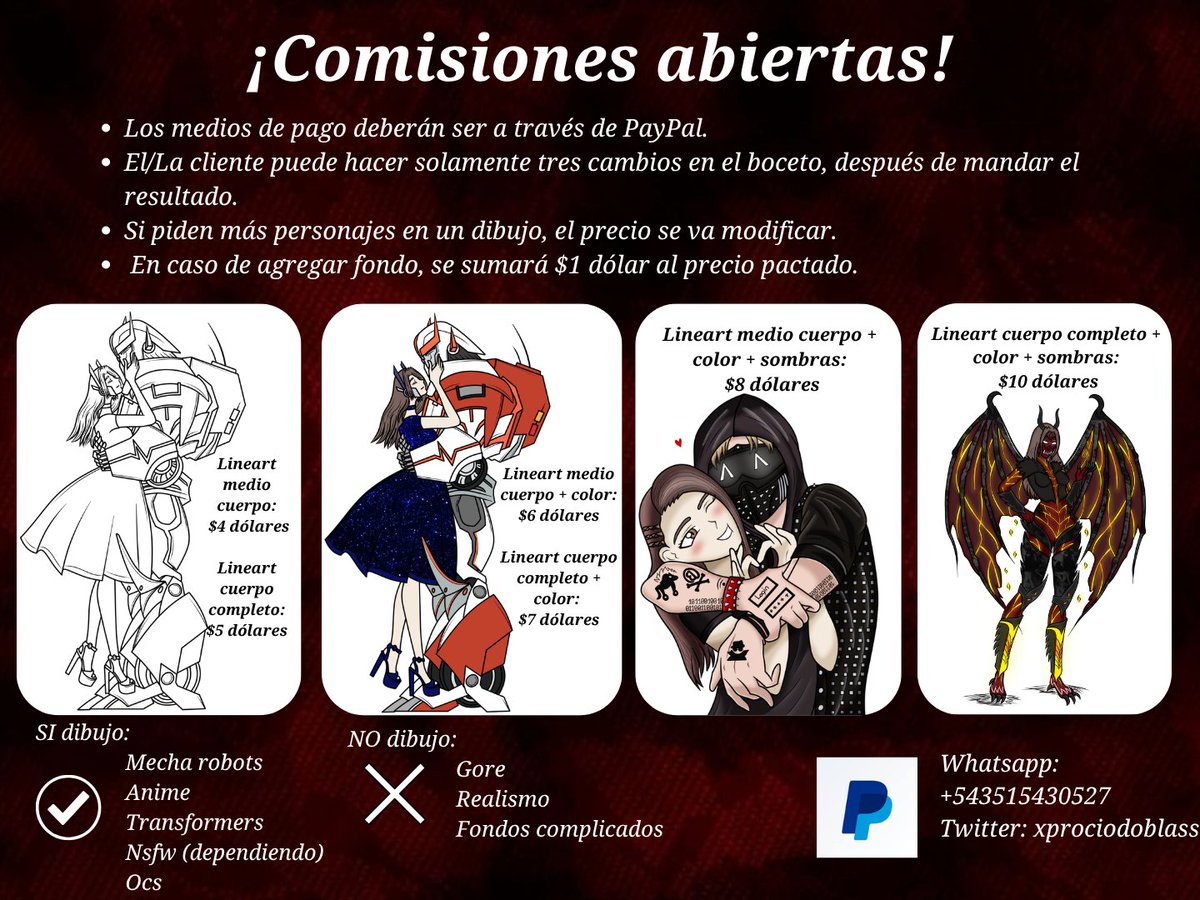 xprociodoblass's tweet photo. ✨ ¡COMISIONES INTERNACIONALES ABIERTAS! ✨
Después de mucha preparación, ¡por fin abro comisiones para todo el mundo! 🎉
¡Un RT me ayuda a llegar a nuevos rincones! ❤
#comissionopen #comissions #artistontwitter #artdigital #ocs #drawdigital https://t.co/GGh3bjH5AL