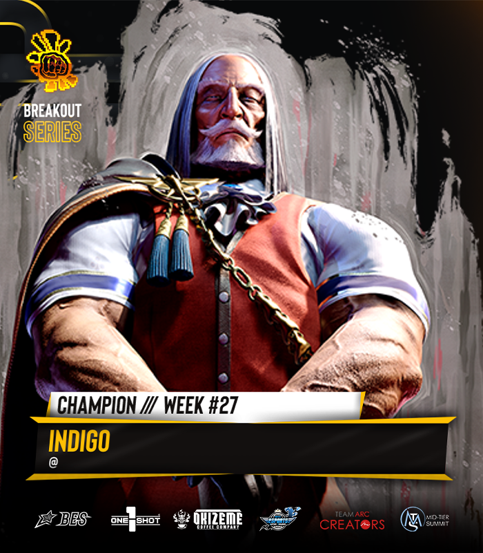 BreakoutES's tweet photo. 💫 Breakout Series: #StreetFighter6 #27

Congratulations to Indigo!!!  

🏅 Your BES Top 8:
Beast_o / Shadowforce / GB / @NeoJudai / Tye Bomber / Samael

🎙️ Special Thanks to: 
@RamenHoodlum, &amp; @combodropinski

#BreakoutSeries https://t.co/G8sLLOuN6b