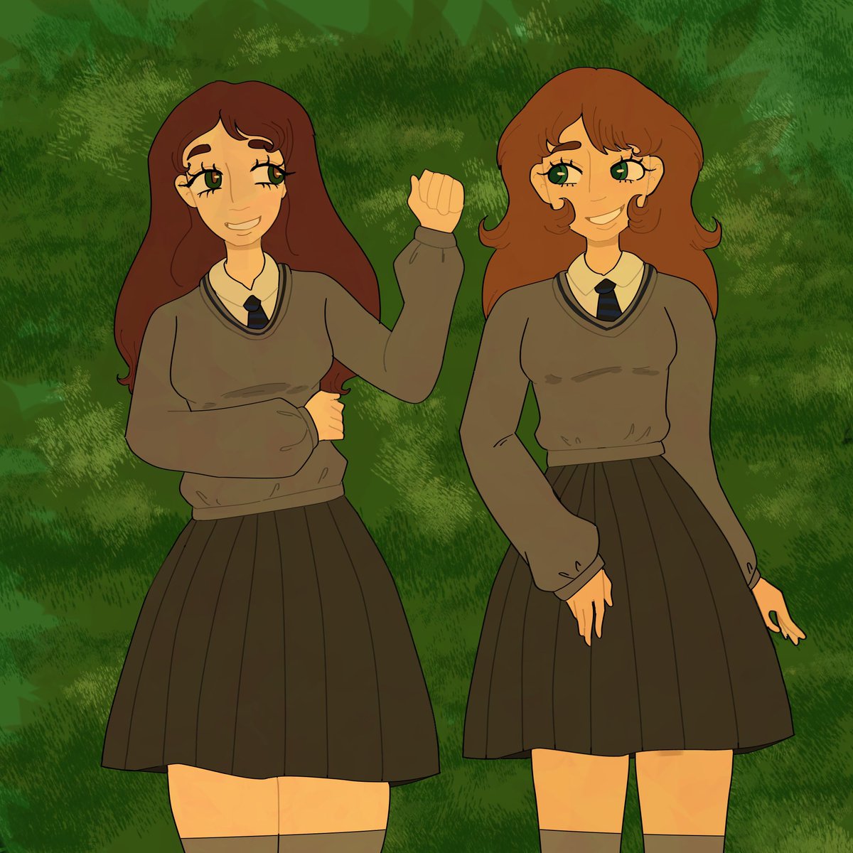 TwoFaced_Harvey's tweet photo. Anyways, here’s my Harry Potter ocs before disaster struck. #harrypotter #harrypotteroc #oc https://t.co/hh0jEBrIvB