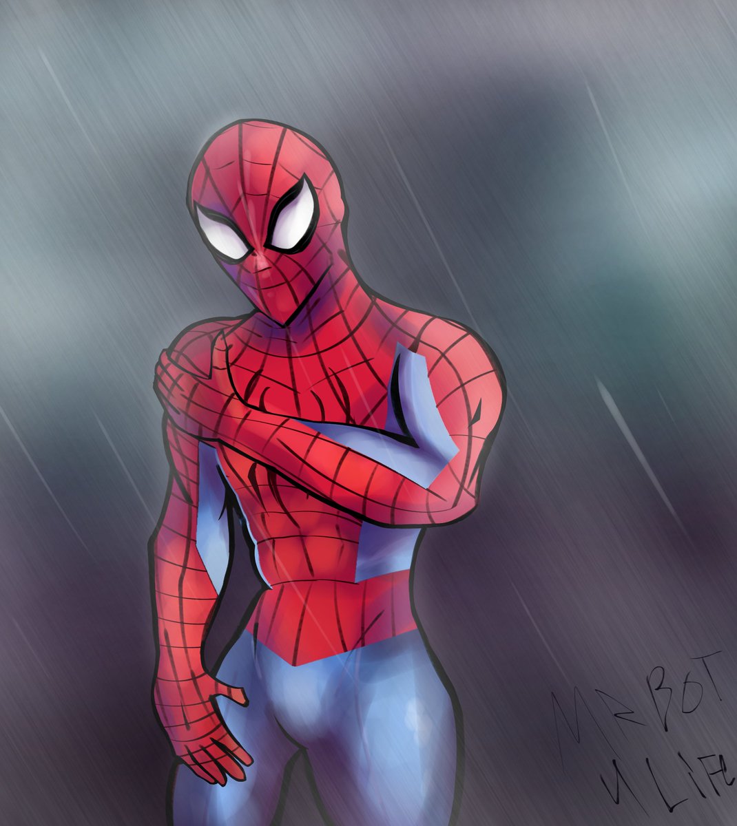 mrbot4life's tweet photo. I don’t love you. #spiderman #marvel #art #SpiderManUnNuevoDía https://t.co/pckWsTwPWQ