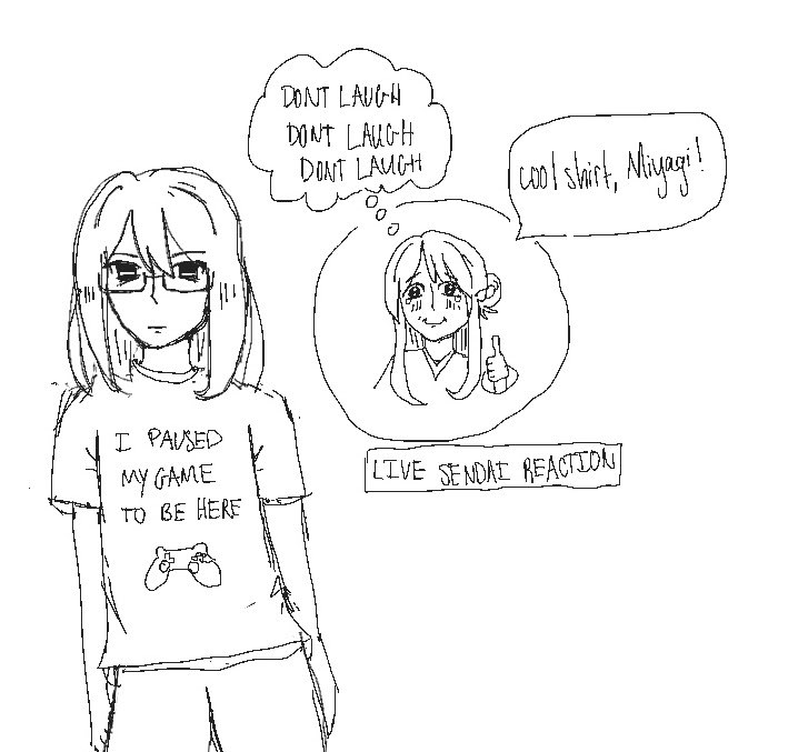 matcharay04's tweet photo. My take on glasses miyagi but the glasses alter her brain negatively and make her very into MoBas and competitive fighting games 

#週クラ #shuukura https://t.co/TnVAbtJVTy