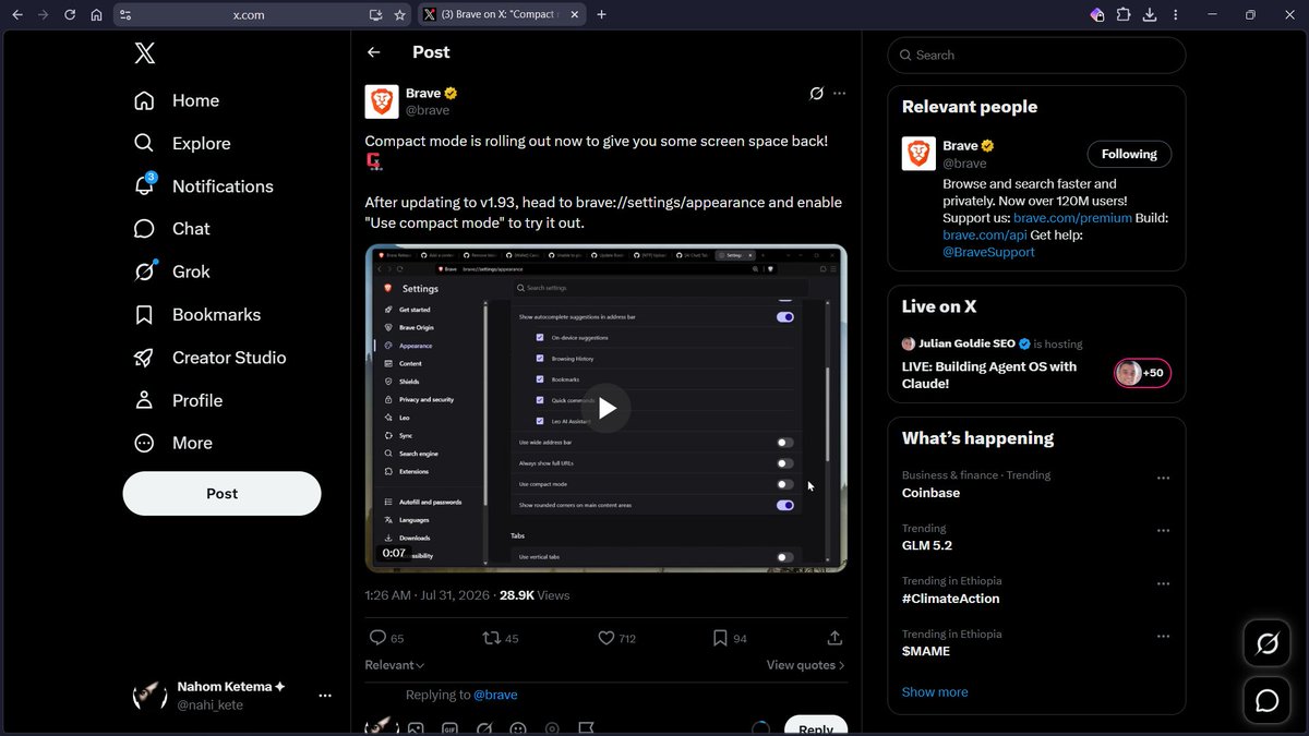 nahi_kete's tweet photo. @brave @heliumbrowser  BTW... I really love the screen space https://t.co/mYx1Lm9EKg