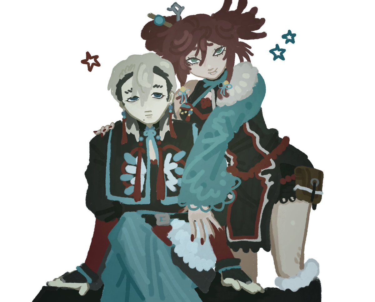 blaubeerie's tweet photo. riyo+zanka doodle. not ship art 👎 https://t.co/jnfseXpknS