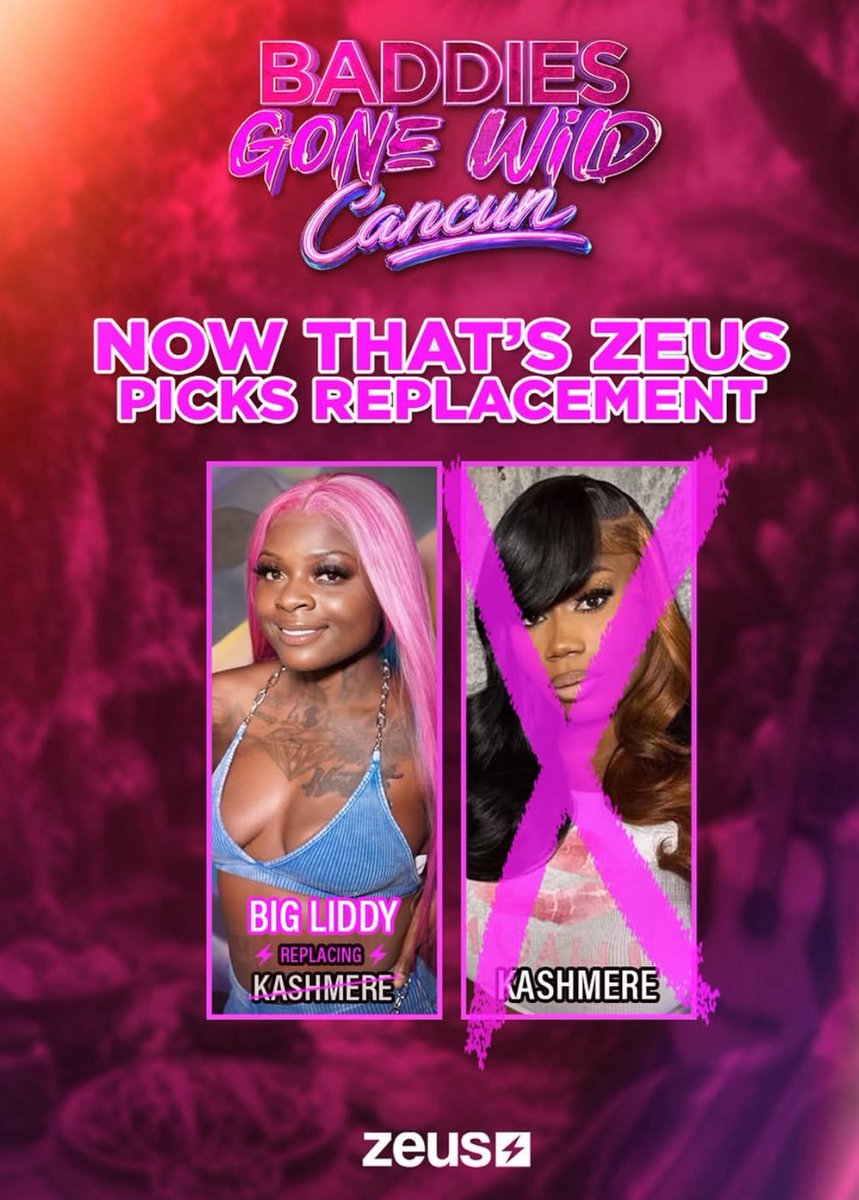 BaddiesReality's tweet photo. Zeus Network confirms Liddy is replacing Kash on #BaddiesGoneWild https://t.co/uxMOIla4IS