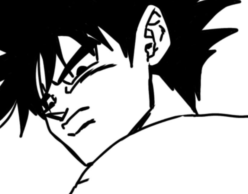 Rexssj50's tweet photo. Potential man and vessel in dragon ball artstyle 
#jjk #dragonball #doodle https://t.co/29NsHtrqcA