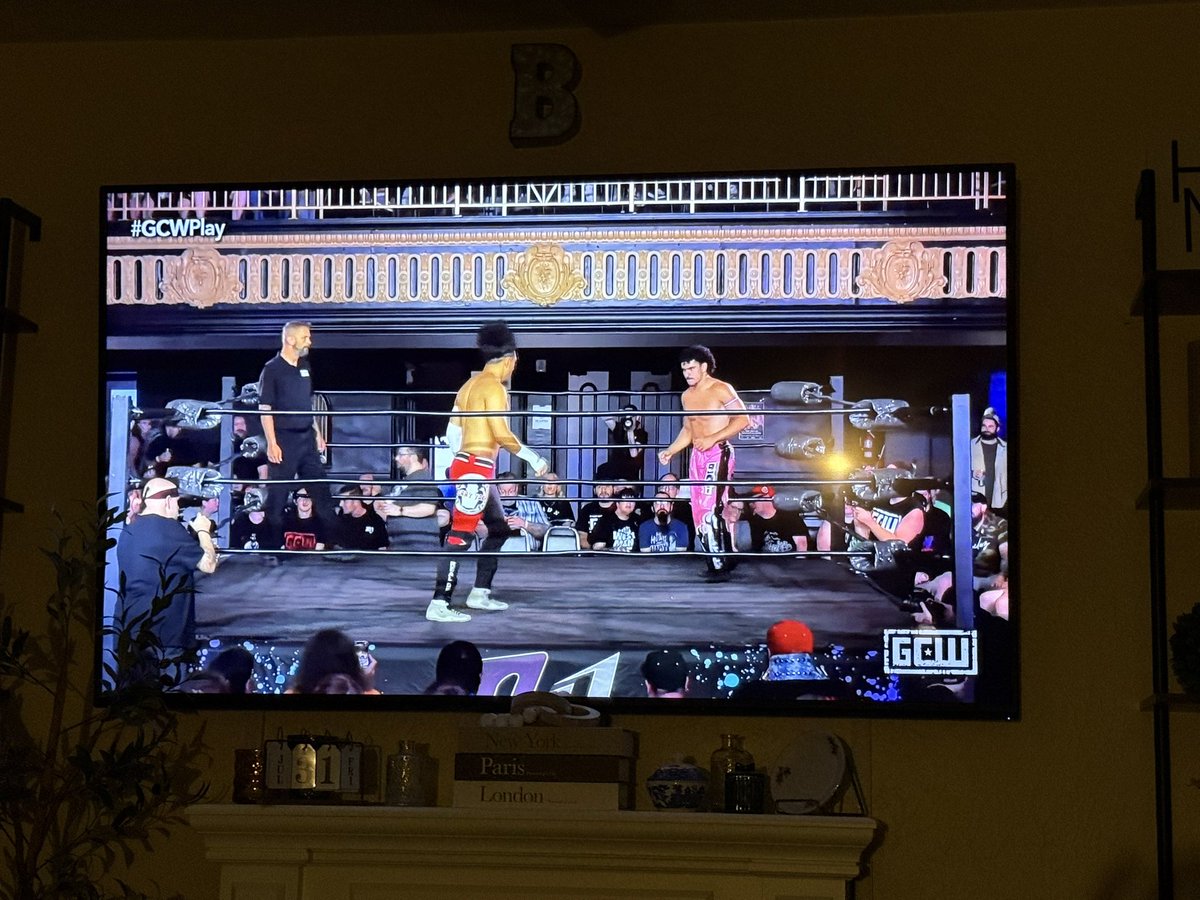 Bird33WV's tweet photo. A few matches into GCW The Top Play. This setup in Omaha is great. Also, the match between @REAL1TERRYYAKI and Leedz Lewis! Must see! They tore the house down. My dude Big Yak having himself quite the year. Real Deal is correct. #GCWPlay https://t.co/lUqia97v4z