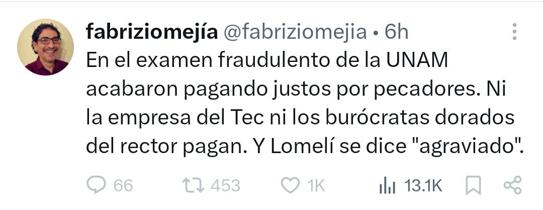 Arouet_V's tweet photo. Hay mensos con buena voluntad y mensos con mala intención.  Los de buena fe no entienden el universo de 50 mil estudiantes para reponer el proceso y, con la baba en las comisuras de la boca, dicen que debió reponerse todo. Pobres. Entre los mensos de mala voluntad esta @fabriziomejia. Sí, el de los plagios, el que defiende a @YasminEsquivel_. Dice que el examen es fraudulento cuando lo que falló fueron los controles y omite decir que hubo trampa de los aspirantes a los que, claro, no critica.

Fabrizio no necesita examen de control de Coeficiente Intelectual, está claro lo pequeño que es.