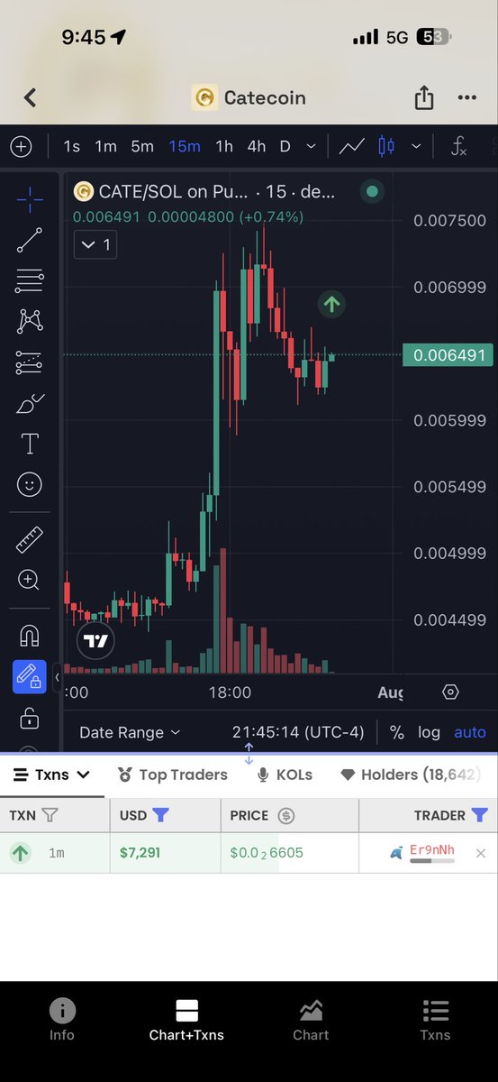 spy_0001's tweet photo. A #sol whale holding around 200k in his wallet just started bidding $Cate at 6m mc. 

And ct is scared and panic selling? 
Believe me you are still early. 
Trust the process Trust community. 
Don’t think too much its simple. 
Dog+e= dogecoin:native 
Cat+e= $Cate https://t.co/h6lhJCjxW0