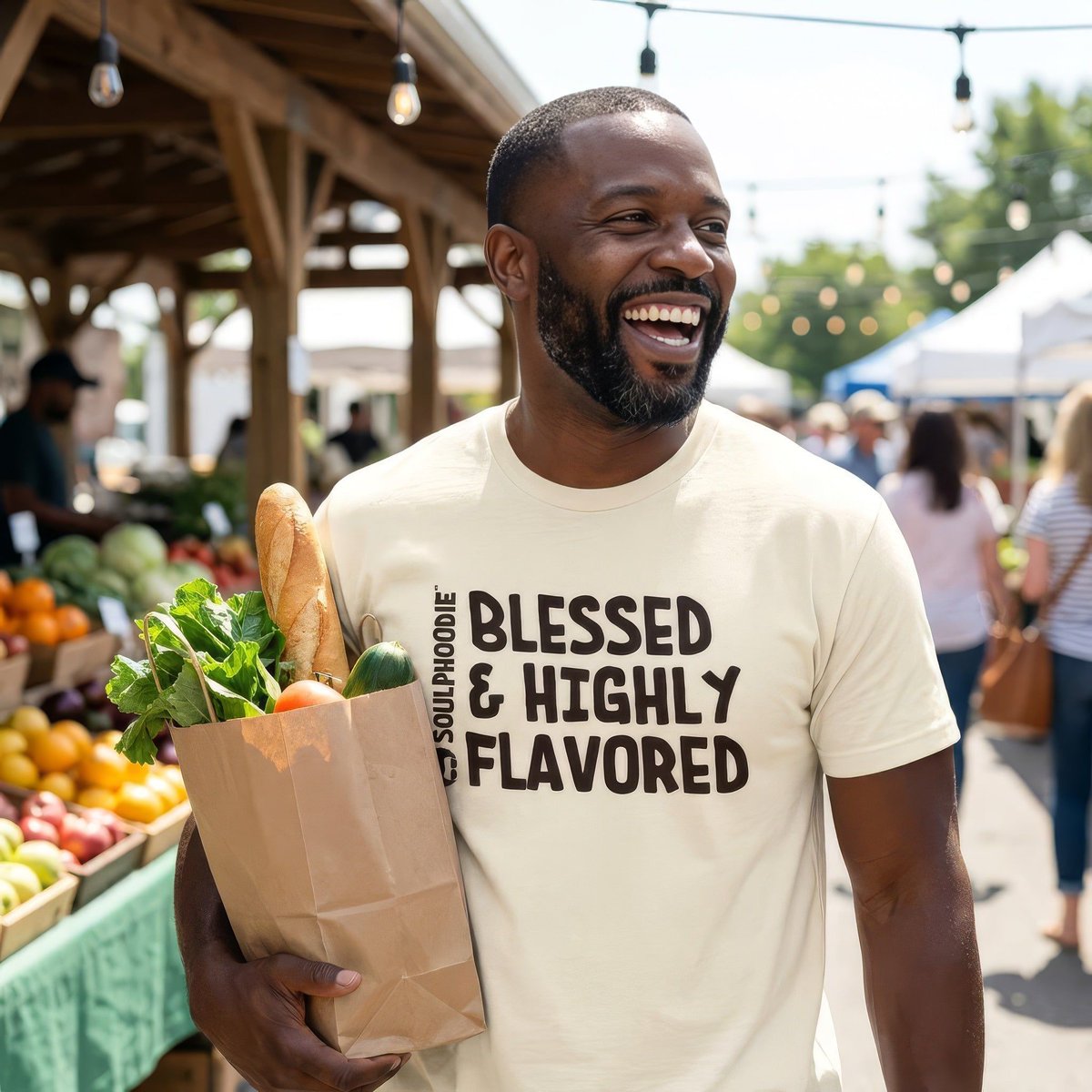 soulphoodie's tweet photo. Blessed is the gratitude. Highly Flavored is the seasoning. This tee is for the ones who carry both.

🛒👉🏾 https://t.co/gkRyGyZJuA https://t.co/ucZZhVb7U1