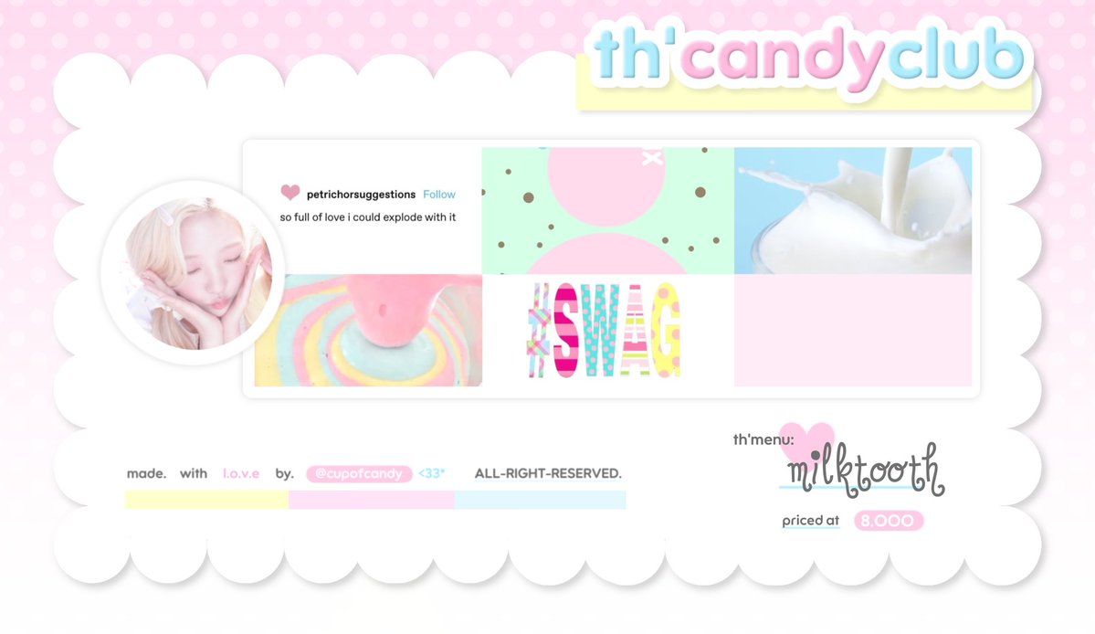 ofcandyland's tweet photo. help repost? timakaci ^____^  

kala punya layout ready stock milktooth yuha stella giselle ningning update terbaru yang bisa dibawa pulang dengan < https://t.co/uHBDCkU6Vo > koin, lho! sila dm https://t.co/iEjzcFZCix untuk jajan yaaa!

layout readystock rs gg #bealanja https://t.co/deJSiAwc8y