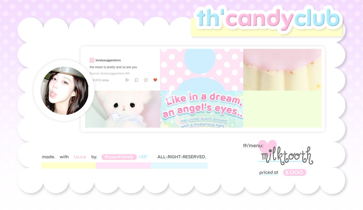 ofcandyland's tweet photo. help repost? timakaci ^____^  

kala punya layout ready stock milktooth yuha stella giselle ningning update terbaru yang bisa dibawa pulang dengan < https://t.co/uHBDCkU6Vo > koin, lho! sila dm https://t.co/iEjzcFZCix untuk jajan yaaa!

layout readystock rs gg #bealanja https://t.co/deJSiAwc8y