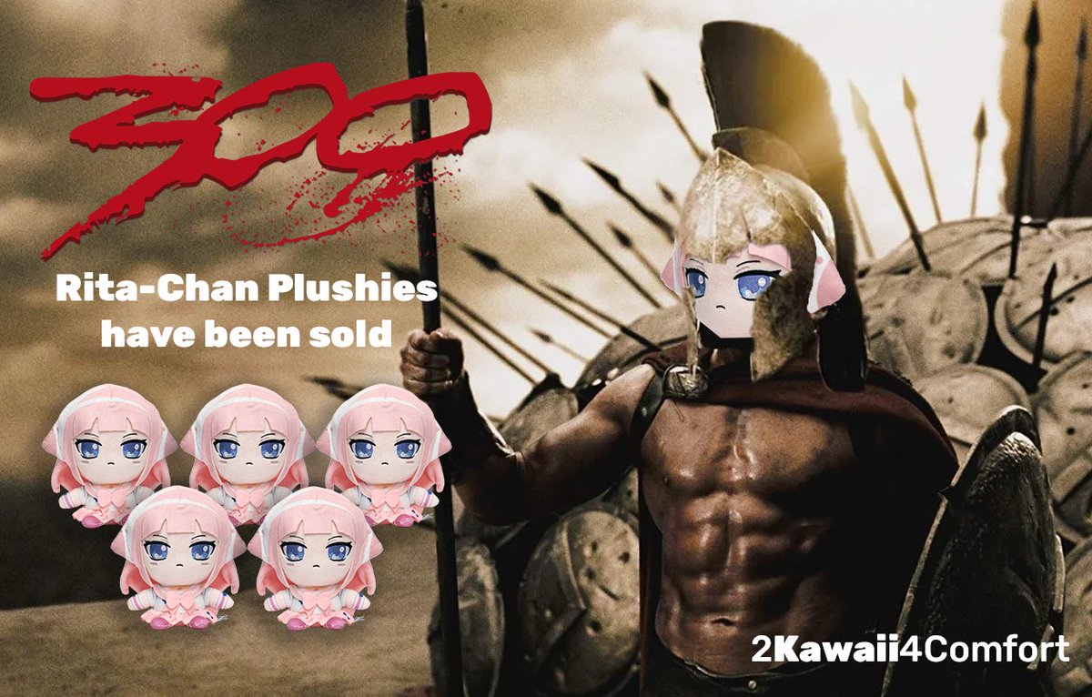 2Kawaii4Comfort's tweet photo. So we've sold 300 Rita Plushies! ありがと ございます!!! https://t.co/uu4WkP02qE