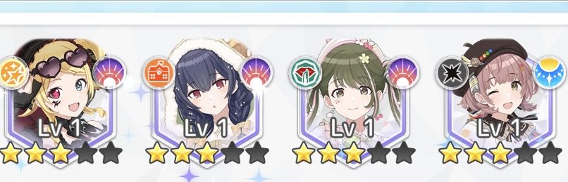 Ramuda_imas's tweet photo. 今回でた新規星3！まさか出ると思わず超嬉しいぞ！！ https://t.co/PdkjP2xJYy