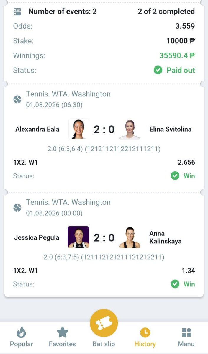 KamaruRidd47222's tweet photo. Wow Alex Eala has Done it Again ๐ธ
Im posted this Slip Yesterday๐พ๐ฃ
Link in the Comments
#wta #wtadc #alexeala #eala #alexealaph #ealatennis #tennis #worldtennis #melbet #betting #bettingtips #sportsbet https://t.co/FJQV7NIQRd