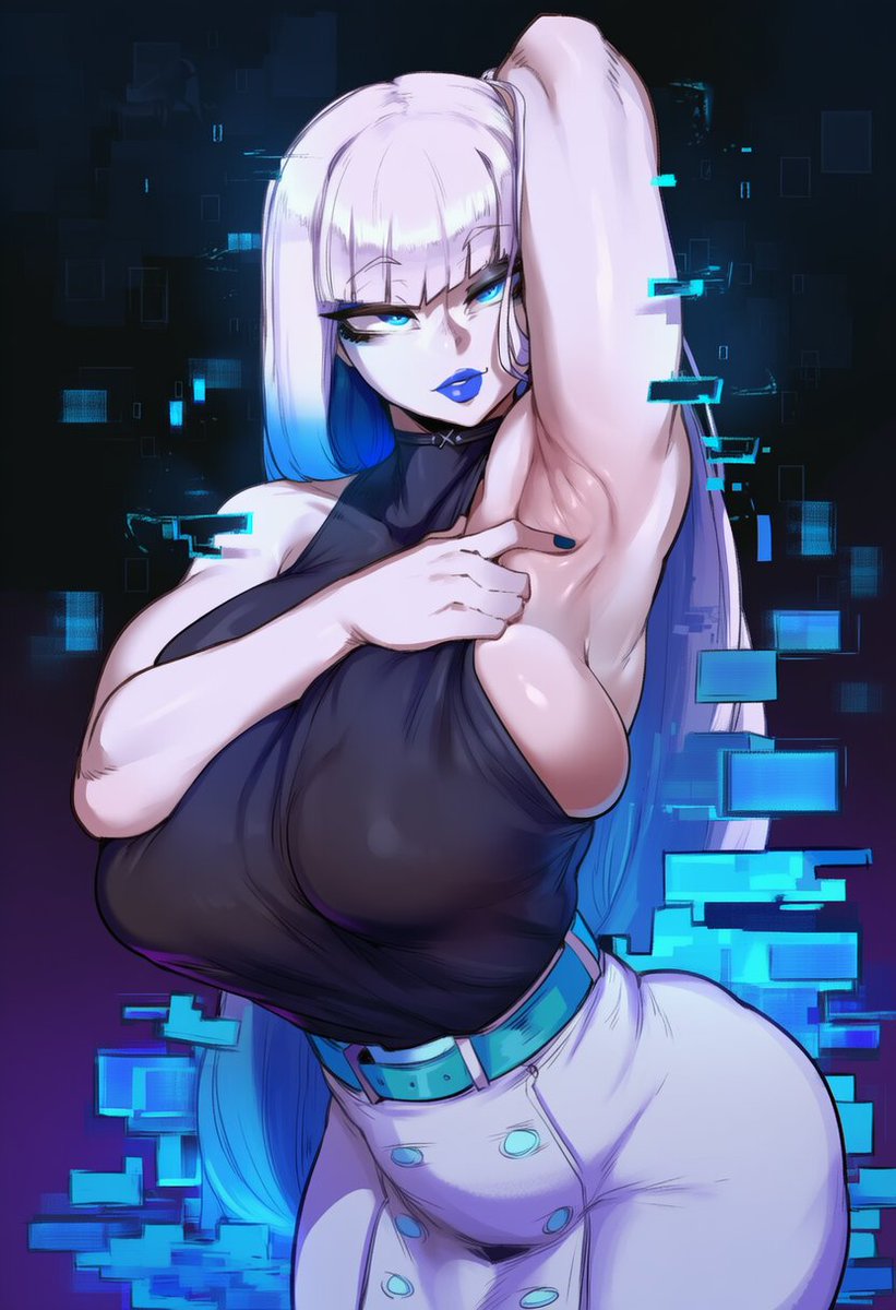 Queen_Discordia's tweet photo. [RANDOM GEN OF TODAY]
(New muse!) 

#OOC: She doesn't have a name yet. But if any of you have some suggestions. Go ahead! 

Basically, a AI focused in body possession and dronefication. Slowly corrupting your brain to make your body hers. Oh, she can make your waifu real. https://t.co/PbAQudrpvB