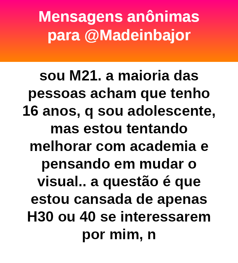 madeinbajor's tweet photo. #bajo43872
Um plano simples pra vc treinar:

-Escolha 2 ambientes novos por mês.
Vá com o foco de fazer amizade, não de “achar namorado”.
- Faça perguntas e puxe conversa sobre interesses em comum.
- Repita presença, porque conexão costuma nascer de frequência, não de um encontro único.
