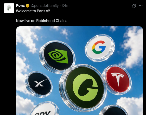 votesa's tweet photo. Pons v2 is live.

now we see if the @TheIndexFi × @ponsdotfamily flywheel actually starts spinning. https://t.co/NML0q2a9Tj