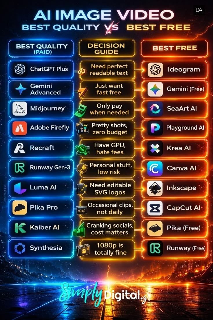 Juelrana8899's tweet photo. AI is evolving fast.
๐ From ChatGPT and Midjourney to Runway and Ideogram, there's a perfect tool for every creator.
Which AI tool do you use the most?
#AI #GenerativeAI #ChatGPT
#Midjourney #RunwayML https://t.co/Lf2c0UbXLc