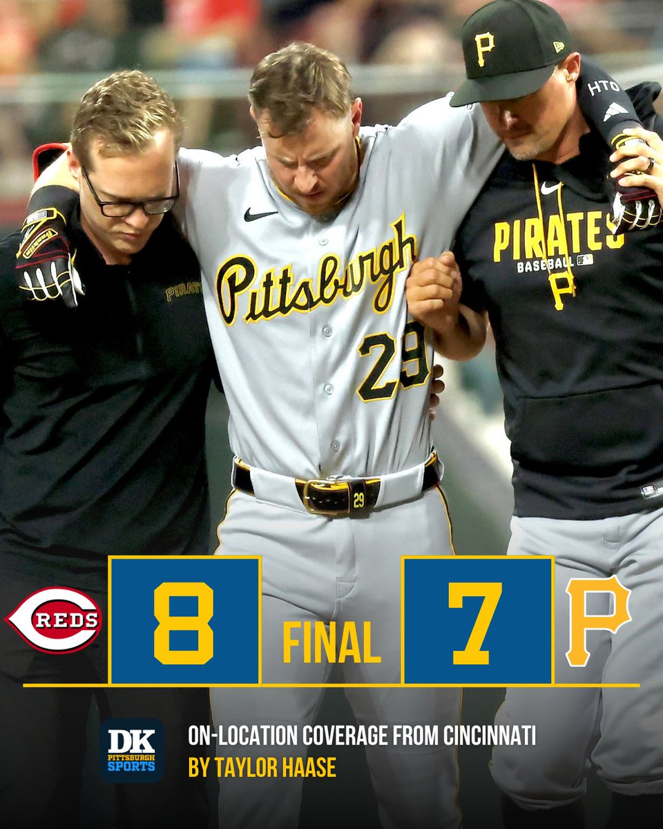 DKPghSports's tweet photo. Our all-original, always-on-location, FREE coverage by Taylor Haase in Cincinnati of the #Pirates going all-out rock bottom against the Reds ... with Ryan O'Hearn getting hurt: https://t.co/wsGewRoVYs 

#DKPS #MLB #PITvsCIN #LetsGoBucs #ATOBTTR https://t.co/AvGcOMcGGY