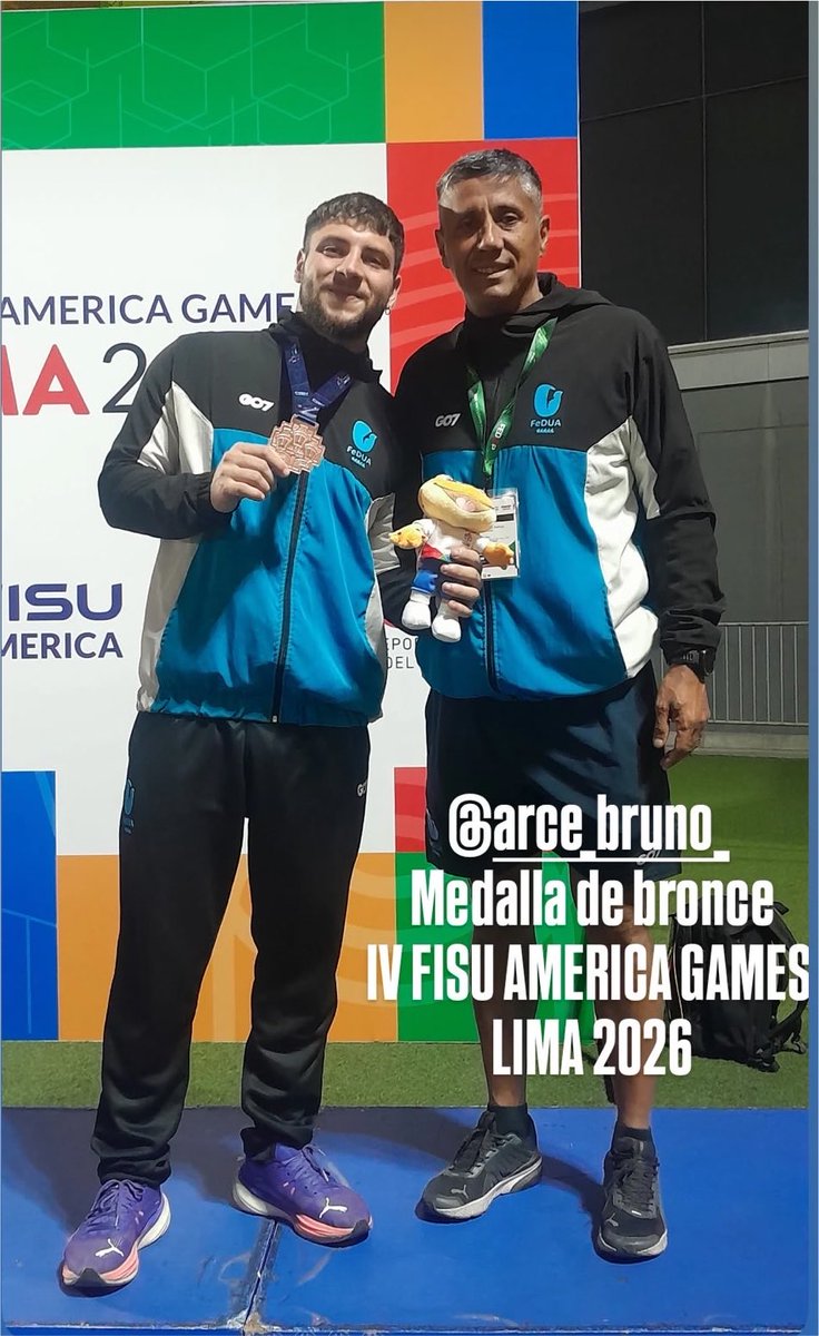 natachadiz's tweet photo. Una buena noticia! Bruno Arce, el hijo de mi mejor amiga Kari acaba de conquistar la medalla de bronce en jabalina en Perú, en los juegos FISU. Qué orgullo germaniense es nuestro Bruno! https://t.co/0R7wLp1e23