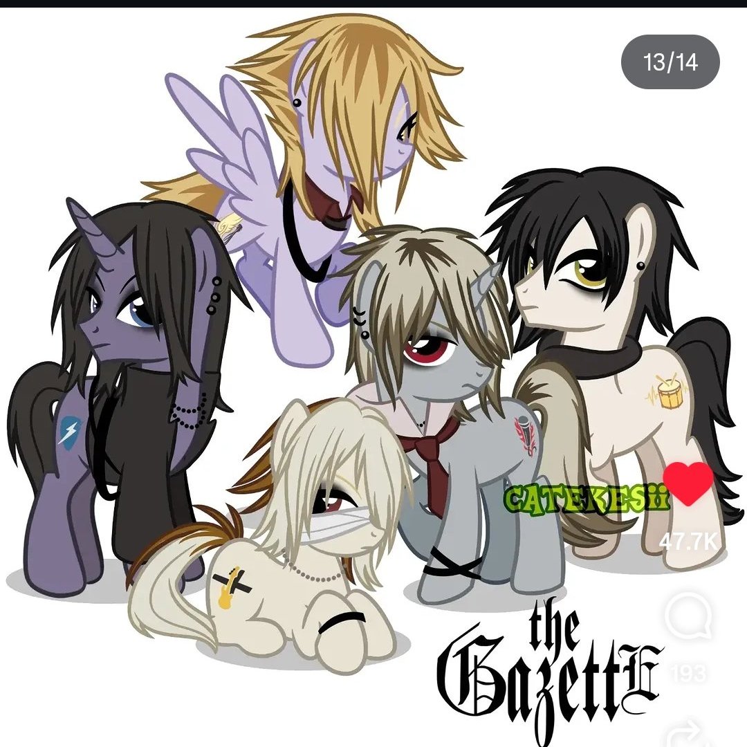 angelsdarkheart's tweet photo. Thank you so much to my sexy strong male for showing me these GazettE my little ponies I'm so in love. 🥺🥺🤍 REITA HORSE 😭RUKI HROSE https://t.co/AGKdkouUrO