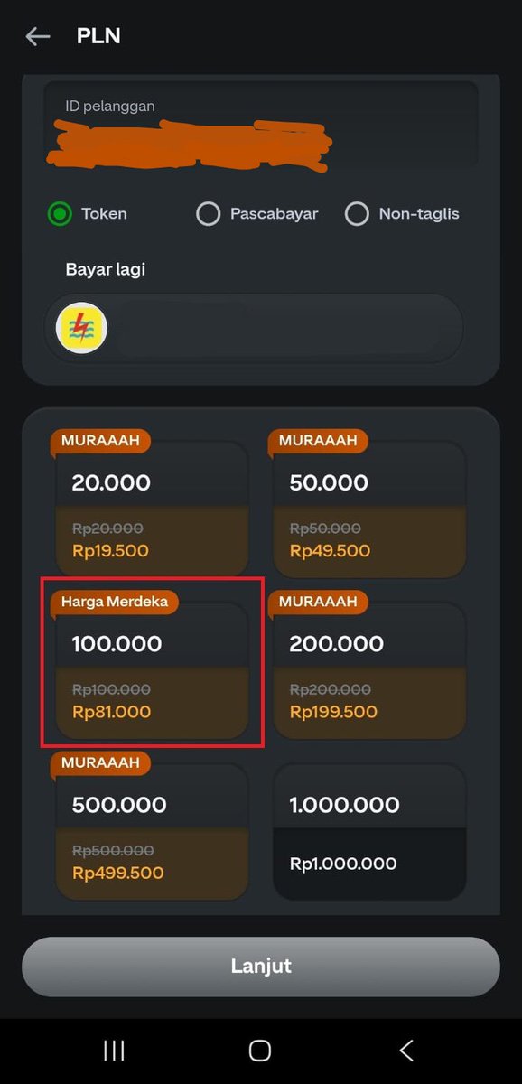 SabilaP99392's tweet photo. merdeka banget gw hari ini, karena bisa beli token pln dari harga 100rb gw bayar cuma 81rb aja di gopay. buruan deh cek promo harga merdeka dari gopay sekarang!!
#TOKENPLN81RIBU https://t.co/hkDyqEBavx