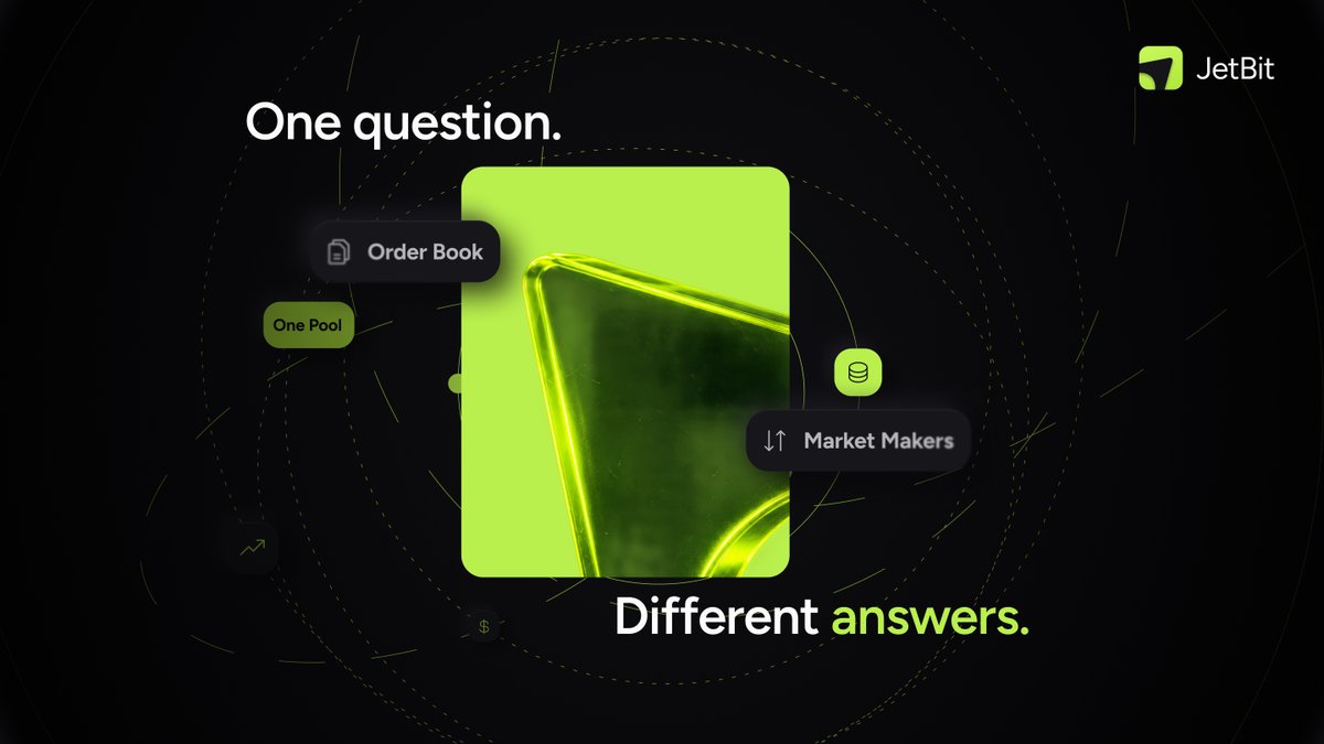 JETBIT_Global's tweet photo. Every trading platform has to answer the same question:

Where does liquidity come from?

Some answer with market makers.
Some answer with order books.

JetBit answers with one unified on-chain liquidity pool.

It's one architectural decision, but it changes how the entire platform operates.