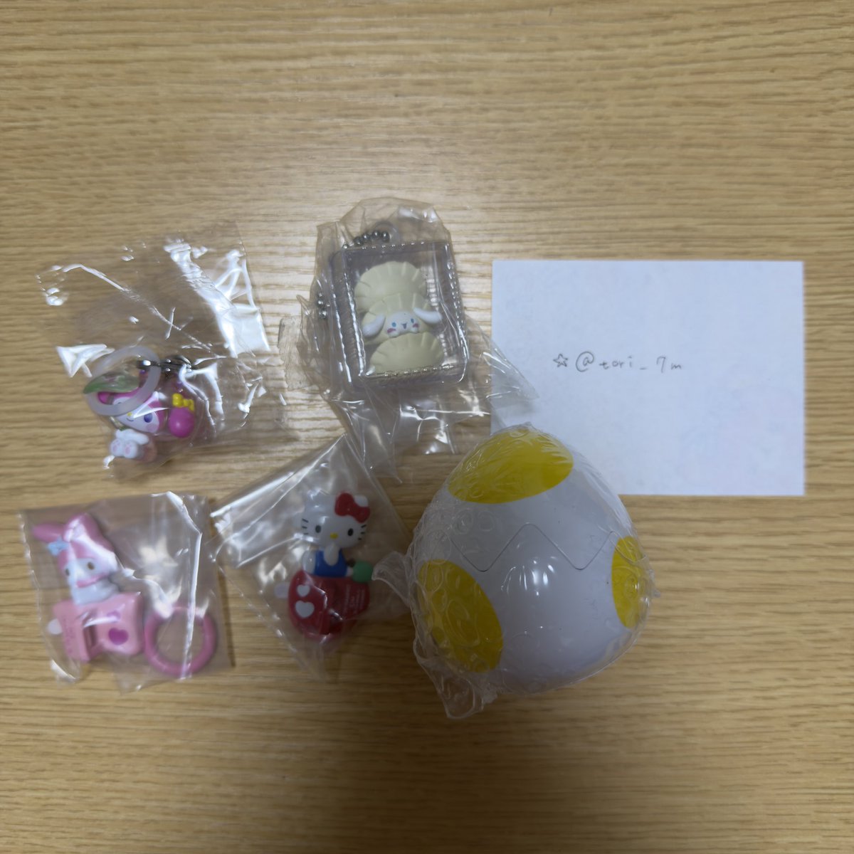 tori_7m's tweet photo. ガチャガチャ 交換 サンリオ お惣菜 けろけろ めじるし キーリングハンガー ヨッシー 

【譲】画像参照

【求】ヨッシー緑 . ポチャッコ or 定価

大阪手渡しでのお取引。
定価でのお譲りはシナモロールのみ。

お気軽にdmまたはリプライにてお声掛けください。 https://t.co/G9lh5CPlaf