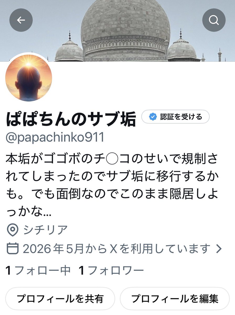 papachin911's tweet photo. @pacifista_2929 少し待って何も変わらないようだったら未使用サブ垢あるから移行しようかなぁ https://t.co/9raSjUBr5D