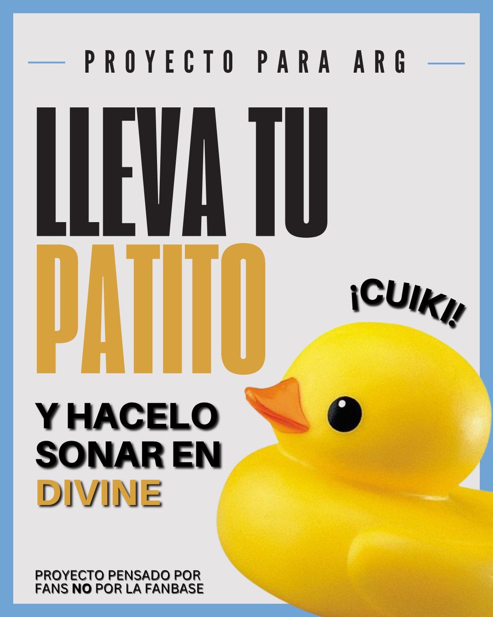 ilystraykds's tweet photo. Bueno ya q la fb no quiere hacer difusión de este proyecto que se nos ocurrió para las fechas en arg, lo publico yo. La idea es que sea algo gracioso e inolvidable para los chicos. Cada uno tendría que llevar su patito y por favor no dejarlo tirado al irse, SEAN RESPONSABLES TMB https://t.co/4hYy010fII
