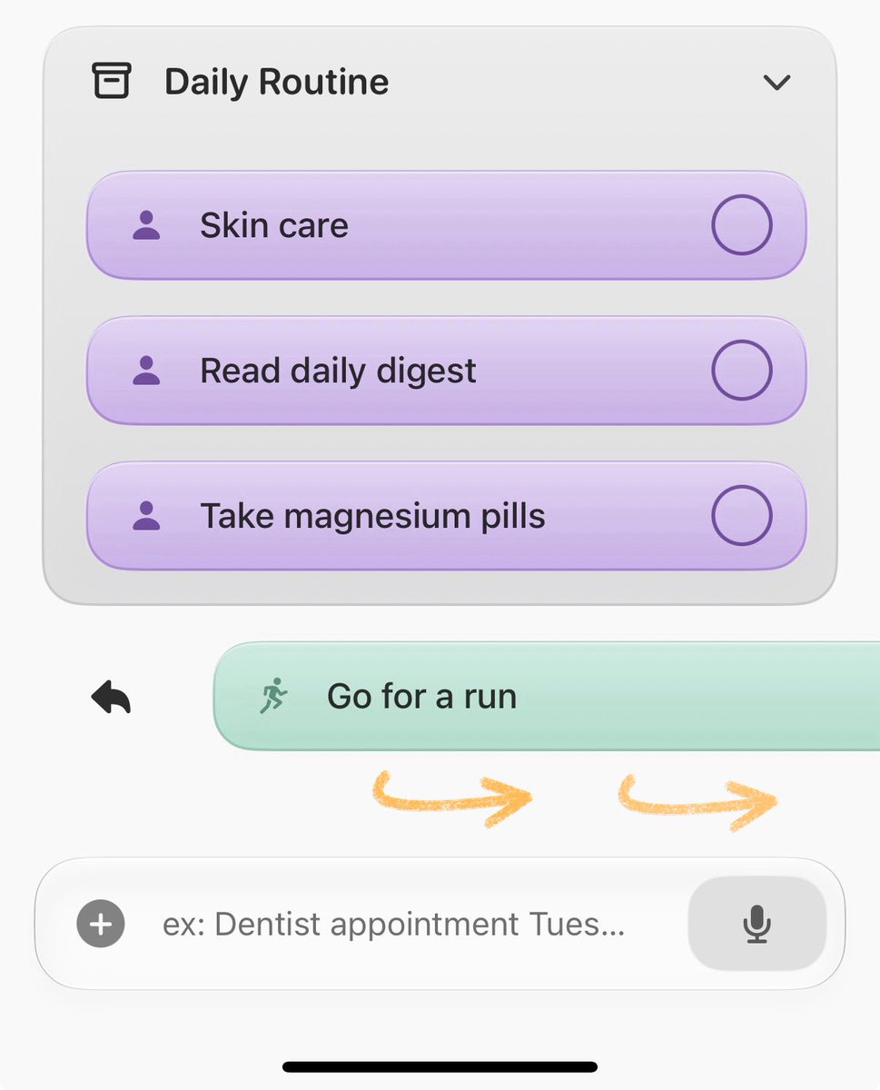 CiftApp's tweet photo. @paulmbw @rsuyoy Here are some clarifications:

- To edit a task or the entire task list in natural language, click the “+” button at the bottom left.
- To edit a specific task, a stack of selected tasks, or a group, swipe right on the item. https://t.co/kcS62FXHok