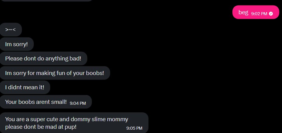 Bratty_vix's tweet photo. I am so stupid for insulting my Mommy @MahoGirlSlimed!

She has bigger boobs then this small puppy girl!

BARK BARK BARK BARK BARK BARK

#AccountPlay #ProfilePlay #slime https://t.co/YidAuUrx92