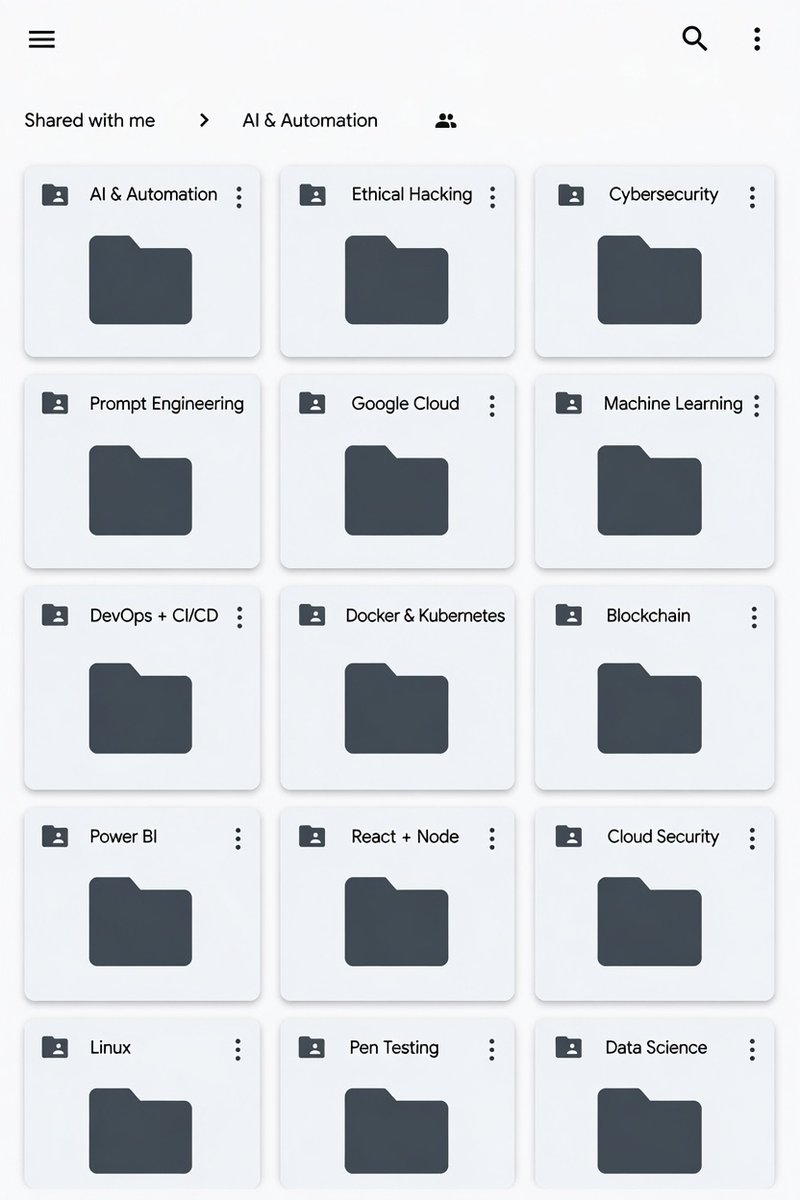 monami_ai01's tweet photo. Paid Courses Giveaway (Free for the First 4,500 People)

PAID COURSES — FREE (PART 1)
1. Artificial Intelligence
2. Machine Learning
3. Prompt Engineering
4. Claude, ChatGPT, Grok
5. Data Analytics
6. AWS Certification
7. Data Science
8. Big Data
9. Python
10. Ethical Hacking

Available for the next 72 hours.

Like + RT + comment “Drive”
Follow me and I’ll DM you the link.