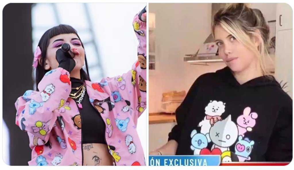 hoolitang's tweet photo. tini entró al extraño grupo de: farandula argentina que por alguna razón usó merch army https://t.co/LflwIsx11V