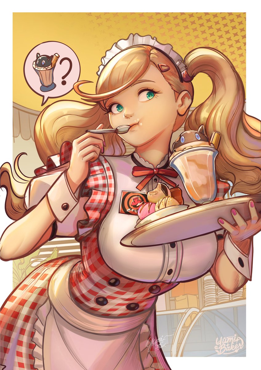 yumibaker's tweet photo. "just to make sure the food for customer still good" 👀

#persona5 #Persona5TheRoyal #P5R #AnnTakamaki #fanart #VGenChallenge https://t.co/ACAuxLWAbJ