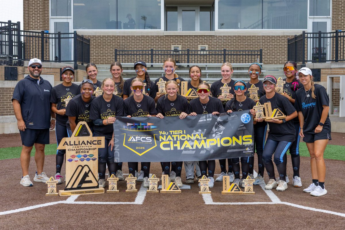LineDsoftball's tweet photo. Event Recap🥎| Texas Bombers Gold-Malpass Wins Games 2 &amp; 3 to Claim AFCS 14U National Title🏆💪 Link below to read more!⬇️

🔗: https://t.co/6aFTg15msv

#LineDriveMedia #AFCS #alliancefastpitchchampionshipseries #eventrecap @BrooklynCline14 @ConnectSports_ @BrynliReynolds https://t.co/sVdUTYHSIy