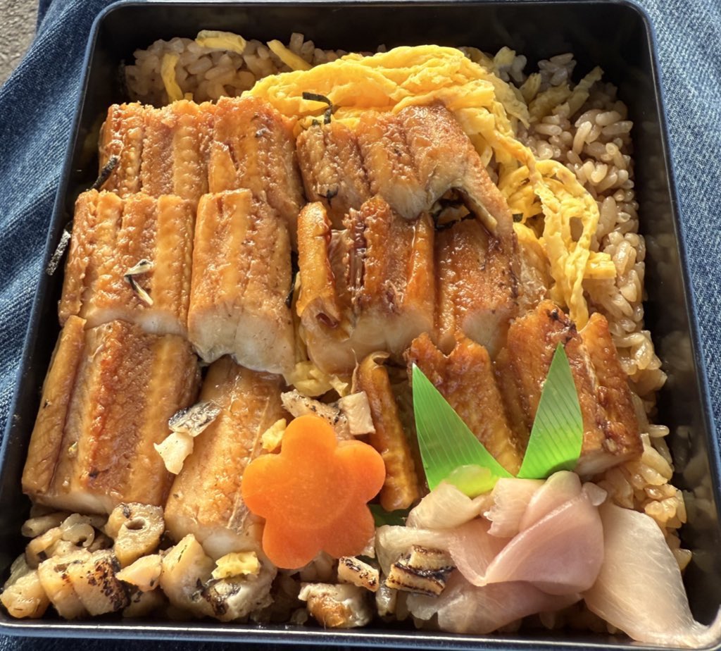 ootaki1001's tweet photo. 今日の昼飯
先日の500系の駅弁容器。
深さもあって👍
旅の思い出の弁当箱がずっと使えるのいいね😃 https://t.co/rKBkIk2mhL