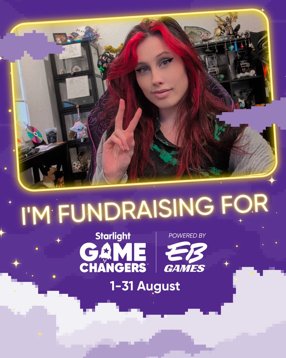 W0lffbite's tweet photo. STARLIGHT MONTH IS HERE!!!! Plenty of Giveaway options including EB Games and more as well as including one exclusive to #brisbane check out the campaign!! https://t.co/9lCKFhauos #starlight #gamechangers #gamer #queensland #worldwide #ebgames https://t.co/q1HHcRFTb3