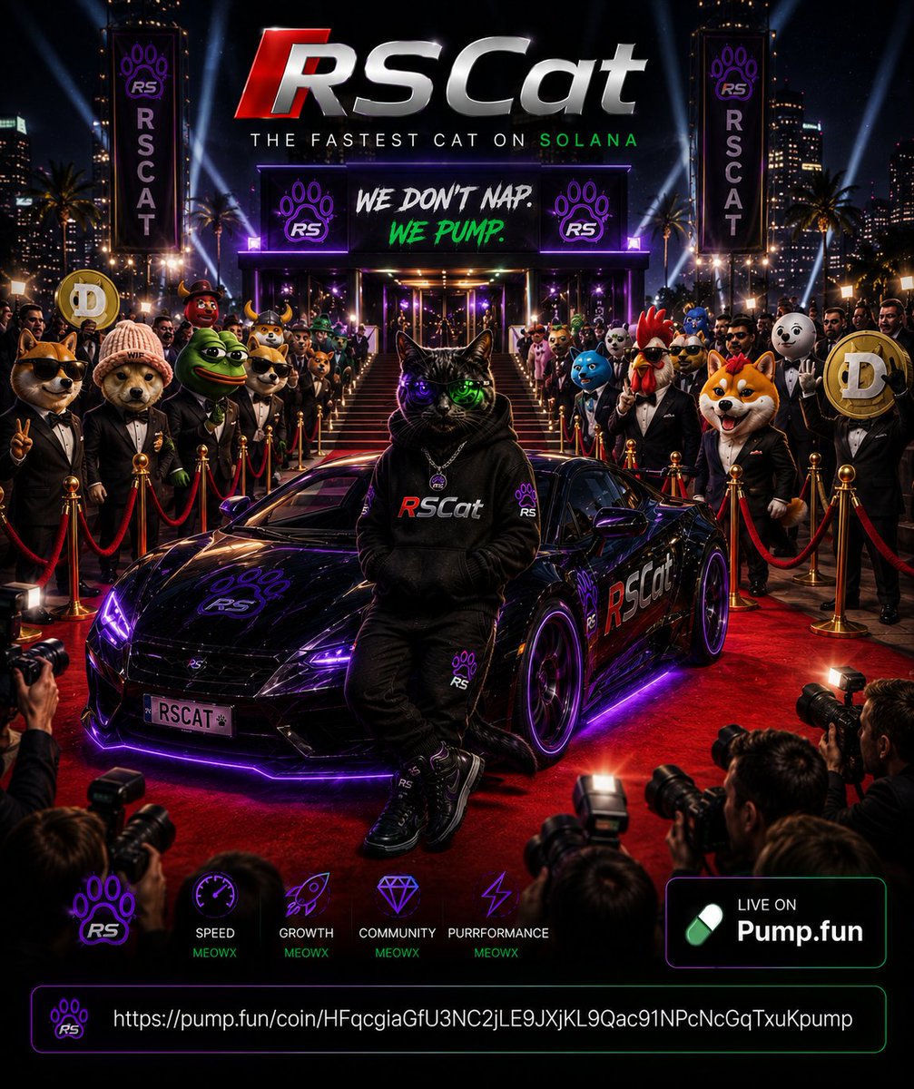 RSCatOff's tweet photo. 😼🏎️ Legends recognize legends.

The biggest meme icons are already watching...

Now it's your turn.

🚀 Join RSCat:
https://t.co/xAa2KvzESR
The race has just begun.

#RSCat #Solana #PumpFun #Memecoin https://t.co/nrCw4b4Ep0