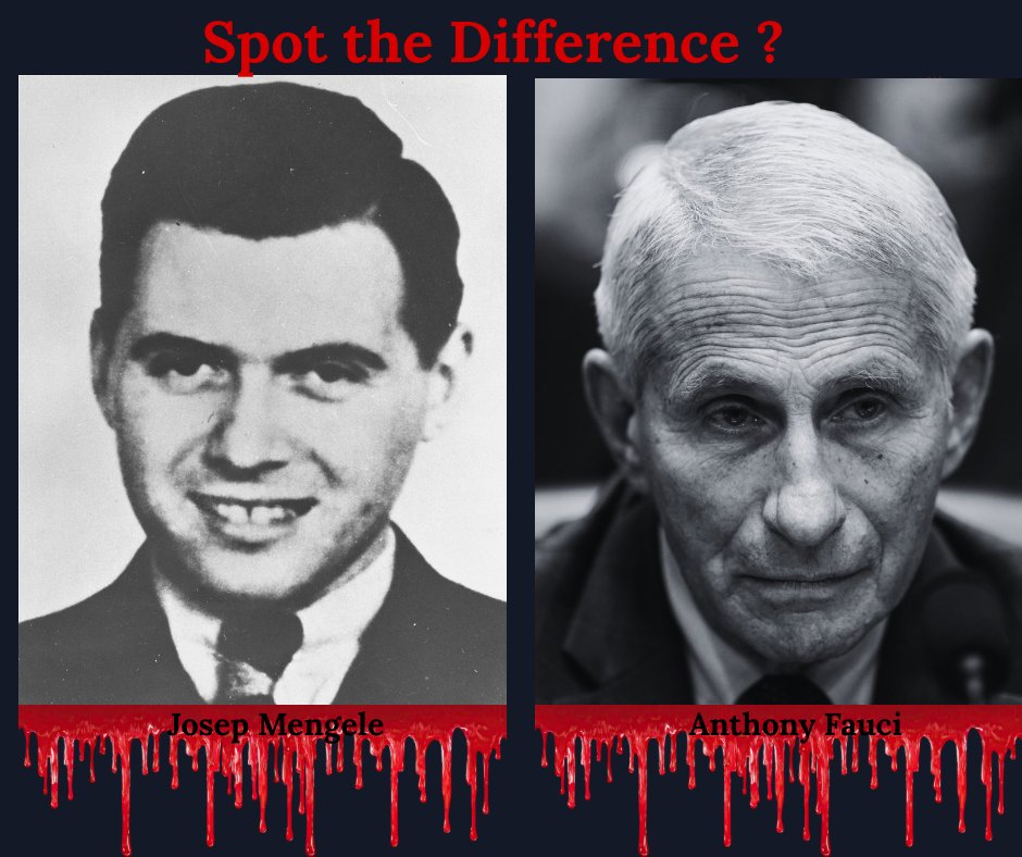 craigkellyAFEE's tweet photo. SPOT THE DIFFERENCE 

The bloke on the left was responsible for killing an estimated 400,000 people, and conducted lethal genetic and medical experiments on an estimated 3,000 twins, dwarfs, and people with physical anomalies. 

The bloke on the right was responsible for killing 20 times as many, he denied the sick access to medicines, and conducted lethal genetic and medical experiments upon millions.
