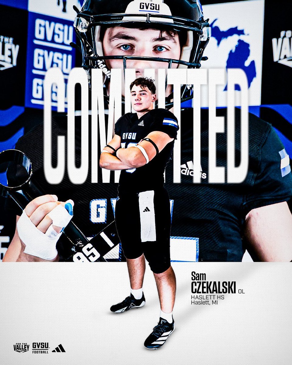 TheD_Zone's tweet photo. Haslett 2027 OT Sam Czekalski has committed to Grand Valley State

https://t.co/vBlZ5nc3WW https://t.co/carXuXrQgT