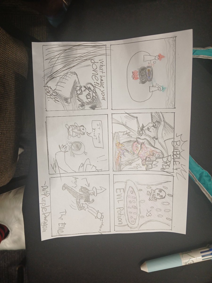 Mirror_Raccoon's tweet photo. Some comics from the comic making g panel at #AWU https://t.co/BF2JhGktga