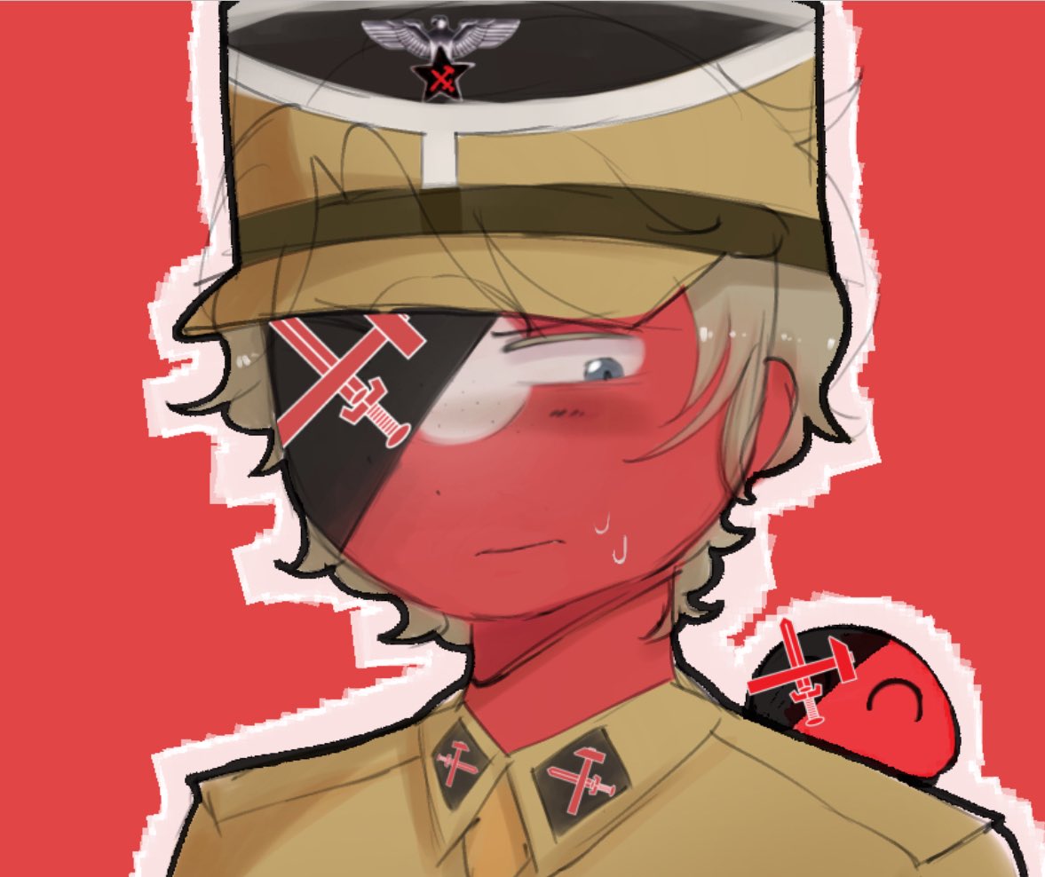 Kitkat0697's tweet photo. Hi the art is older I just didnt have the courage to post it (natbol mentioned in the first pic)
#strasserism #thirdpositionism #countryhumans https://t.co/UdI3pojdmy