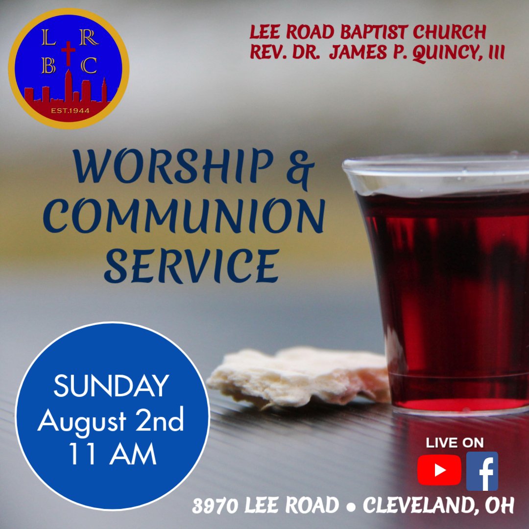 LeeRoadBaptist's tweet photo. Come and be blessed as we worship together and partake in the Lord’s Supper.

✨️Subscribe to our YouTube channel @Lee Road Baptist Church. Turn on notifications🔔 to receive the livestream alert for worship services. Thanks.

See you on Sunday! https://t.co/6KrBWopwJQ