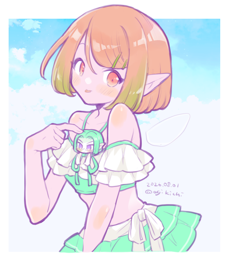 agikichi's tweet photo. #ドラクエ夏休みの創作展2026
ちっちゃくなってもここなら迷子になる心配がないね？ https://t.co/lfPUgbC9Lg