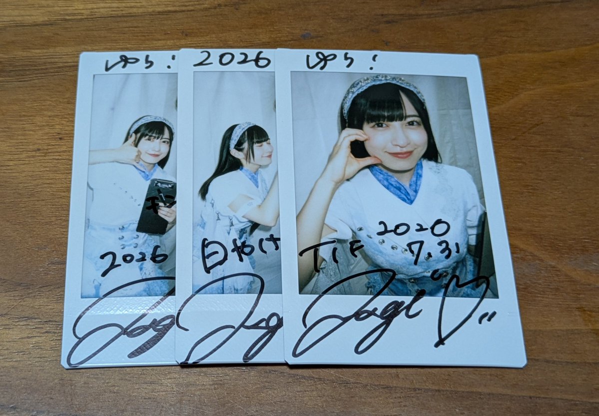 早川渚紗 少年マガジン 直筆サイン入りチェキ TOKYO IDOL FESTIVAL 2026 早川渚紗さんのチェキ🩵🎀 TIFめっちゃ