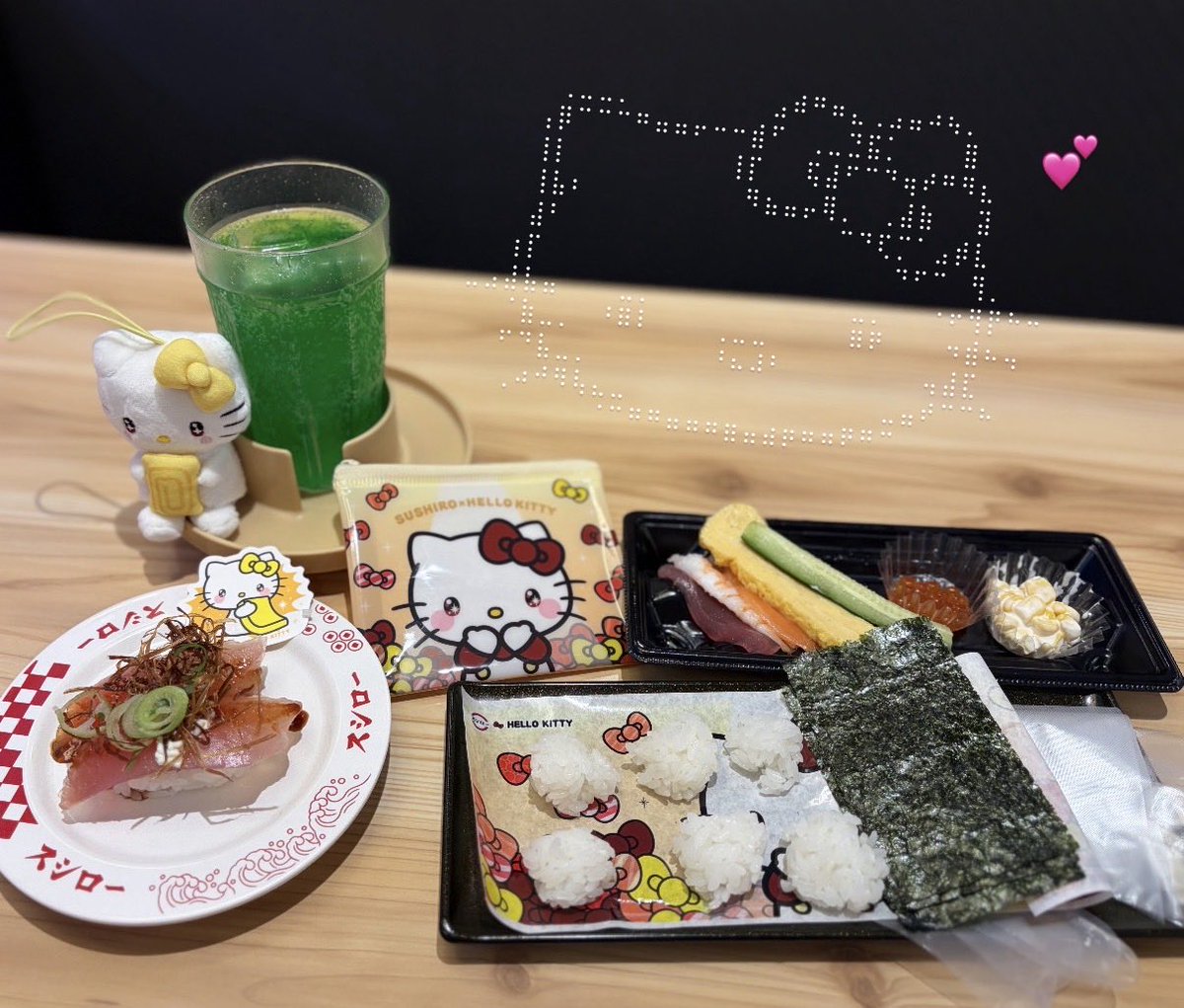 mr_nu5's tweet photo. スシロー×キティ✨️店内も可愛かったﾐ・◦・ﾐ🎀
#スシローハローキティコラボ
#かわうまハローキティ https://t.co/asPCttdlWg